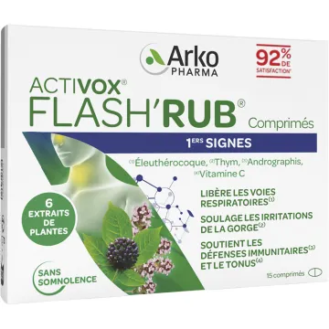 Arkopharma Flash'Rub 1ers Signes 15 compresse
