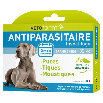 Vetoform Antiparasitaire Pipettes Insectifuges Grand Chien 6 Pipettes