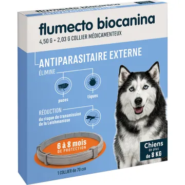 Ungezieferhalsband Großer Hund Langzeitschutz Flumecto Biocanina
