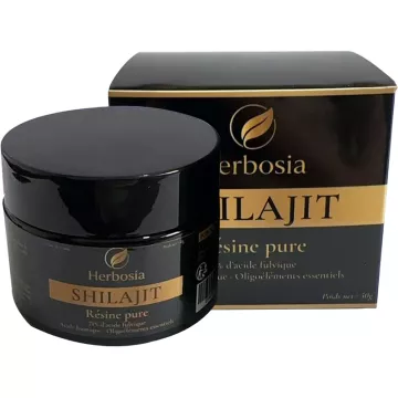 Shilajit Résine Pure Herbosia 71% Acide Fulvique 50 g