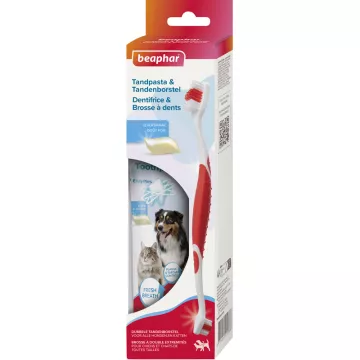 Beaphar Combi-Pack Tandpasta en Tandenborstel Voor Honden en Katten