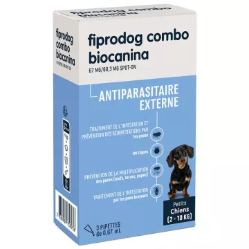 Biocanina Fiprodog Combo Packung mit 3 Pipetten