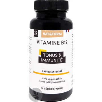Nat & Form Nutraceutique Vitamin B12 30 Capsules
