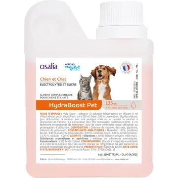 Hydraboost Solución Rehidratante para Mascotas Perros y Gatos 125ml
