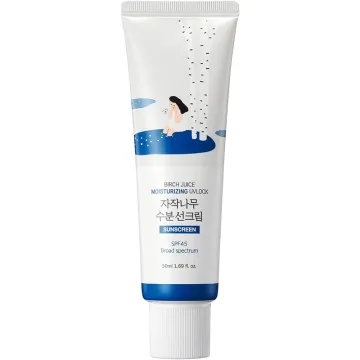 Feuchtigkeitsspendende Sonnencreme mit Birkensaft LSF 50+ Round-Lab 50 ml
