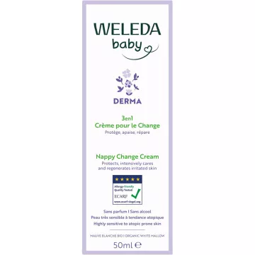 Weleda Bébé Derma Crème pour le Change 3en1 50 ml