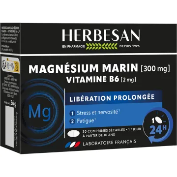 Herbesan Magnesio Marino Vitamina B6 a rilascio prolungato