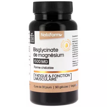 Nat & Form Nutraceutique Bisglycinate de Magnésium 90 Gélules