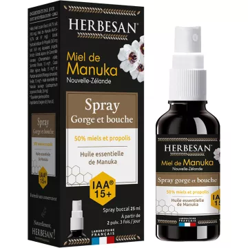 Herbesan Manuka Honey Throat and Mouth Spray IAA 15+ 25 ml