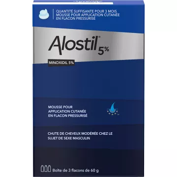 ALOSTIL Minoxidil 5% Espuma cutánea 3 frascos