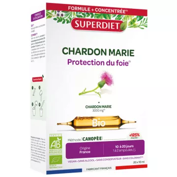 Superdiet Chardon Marie Bio - Protéger le Foie 20 ampoules