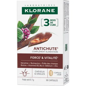 Klorane Anti-haaruitval Caps Force & Vitalité 90 capsules