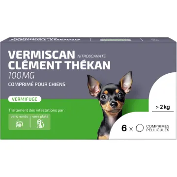 Vermifuge Puppies Vermiscan Clément Thékan Petits Chiens 6 tabletten