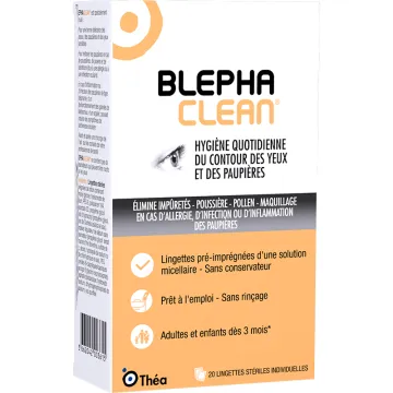 Blephaclean Higiene Párpados 20 Torundas Estériles
