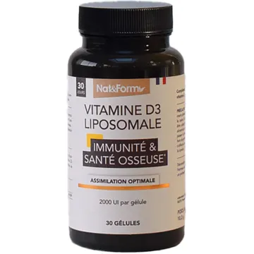 Nat & Form Nutraceutique Vitamin D3 30 Capsules