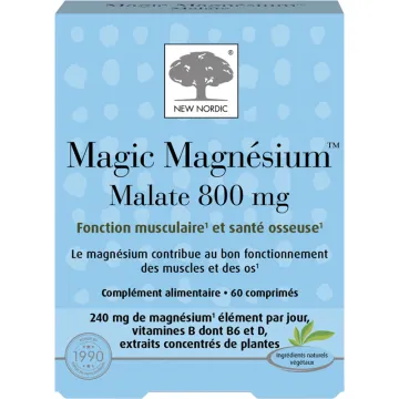 New Nordic Magic Magnésium Malate Fonction Musculaire 60 comprimés