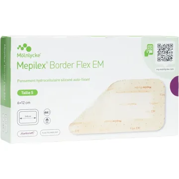 Mepilex Border Flex EM Selbstfixierendes Silikon-Hydrozelluläres Pflaster