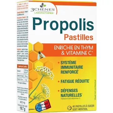 3Chênes Propolis Pastilles à Sucer Défenses Naturelles 40 pastilles