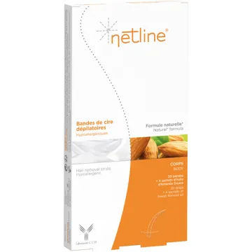 Netline Cera depilatoria a freddo braccio gamba 20 strisce