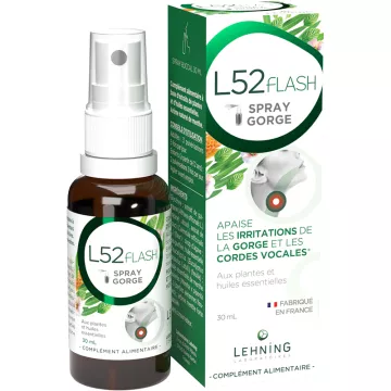 Lehning L52 Flash Spray Hals Irritation & Vocal Cord 30ml