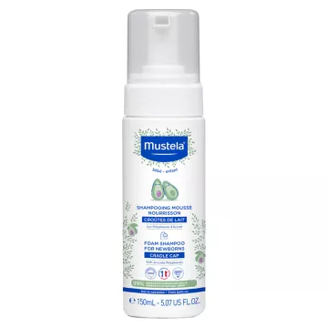 Mustela Bébé-Enfant Shampoing Mousse Croûtes de Lait 150 ml