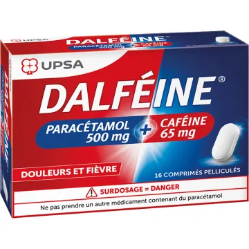 Dalféine Paracetamol 500mg + Caféine 65mg 16 comprimés