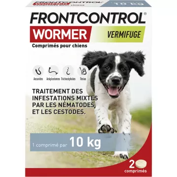 Frontcontrol-Wormer Vermifuge Chien 2 comprimés