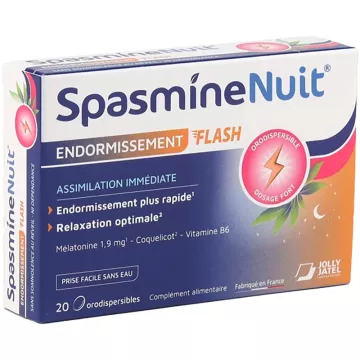 Spasmine Nuit Endormissement Flash 20 orodispersible tablets