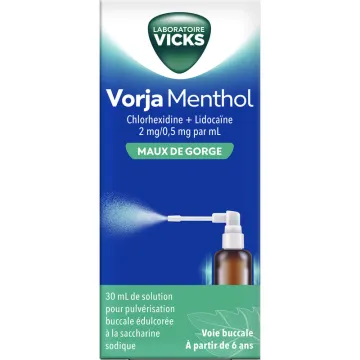 Vorja 2 мг/0,5 мг на мл, спрей для полости рта, 30 мл, Vicks