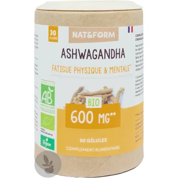 Nat & Form Ashwagandha Organic 60 vegetarische capsules