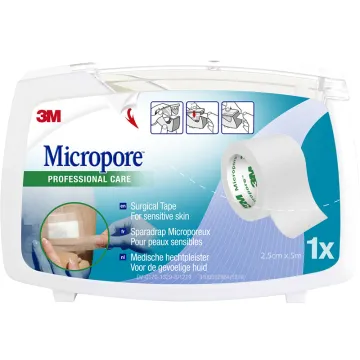 Micropore Enlucido microporoso 25mmx5m