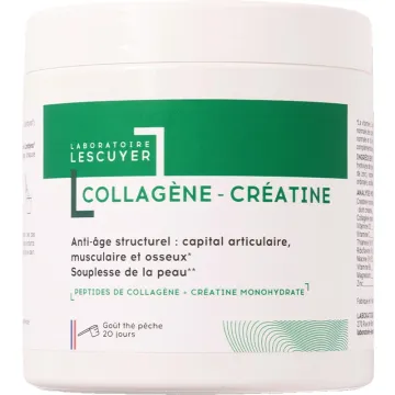 Lescuyer Collagène-Créatine poudre thé pêche 200 g
