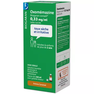 Cough Syrup oxomemazine Biogaran 0.33mg Hair 150ml