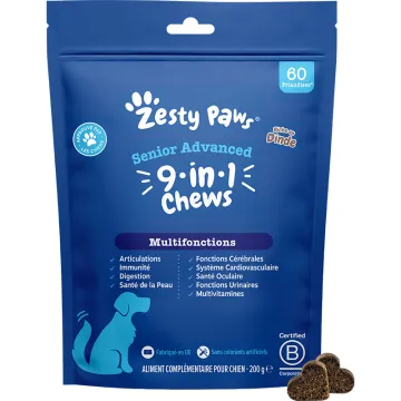 Zesty Paws Multifunktionale 9-in-1 Hund Senior 60 Leckerlis