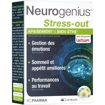 3C Pharma Neurogenius Stress-Out Kalmeren & Welzijn 30 capsules