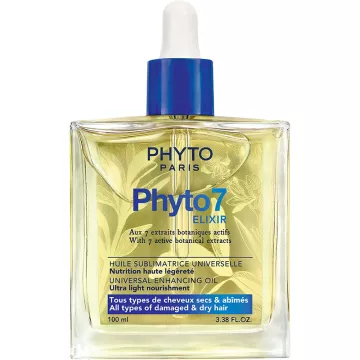 Phyto 7 Elixir Huile Sublimatrice Universelle Cheveux Secs & Abimés 100ml