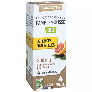 Nat & Form Extrait De Pépins Pamplemousse Bio 50 ml