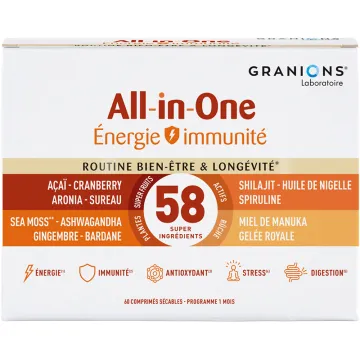 Routine Benessere e Longevità All-in-One Energia Immunità Grani 60 compresse
