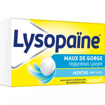 Lysopaine 36 sugar-free sucking tablets Sore throats & mouth ulcers