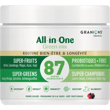 All-in-One Green Mix Granions 146g Rutina de Bienestar y Longevidad