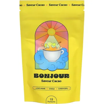 Bonjour Drink aux Champignons Adaptogènes Saveur Cacao 90g