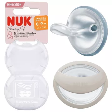 Ciuccio Nuk Mommyfeel in silicone 0-6 mesi Confezione da 2