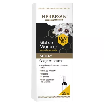 Herbesan IAA 10+ Manuka Honey Throat Spray 25ml