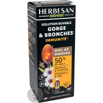 Herbesan Solution Buvable Gorge & Bronches Immunité Manuka IAA15+