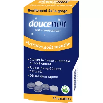DouceNuit pastiglie anti-russamento al gusto di menta 16 pastiglie