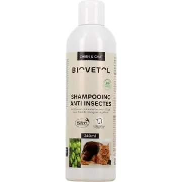 Biovetol Shampoo biologico anti-insetti per cani e gatti 240 ml
