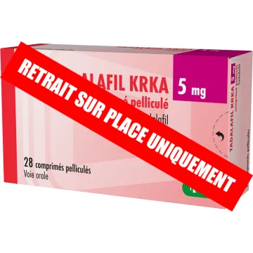 Tadalafil 5mg KRKA Dysfonction Érectile