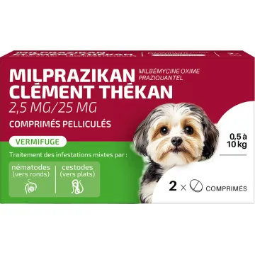 Milprazikan Puppy Small dog 2 tablets Clément Thékan
