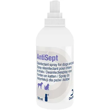 Antisettico spray disinfettante alla clorexidina per cani e gatti