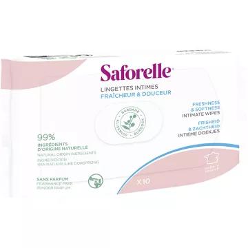 Saforelle Intimpflegetücher Fraîcheur & Douceur 10 Tücher
